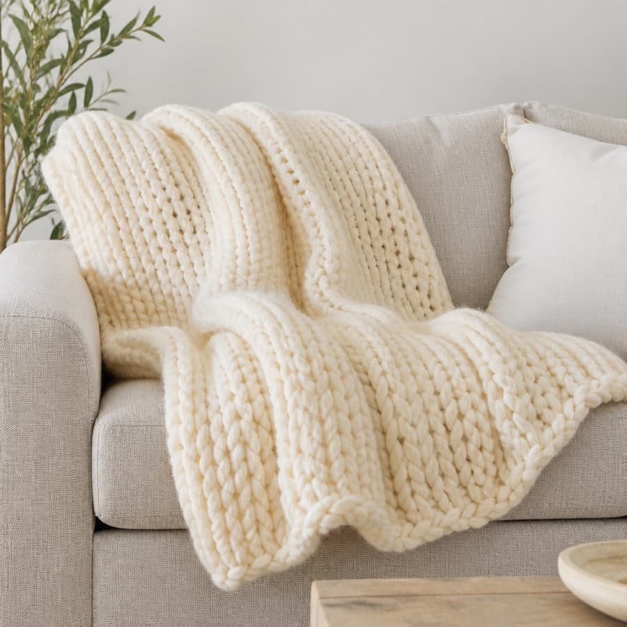 Knitted Throw Blanket